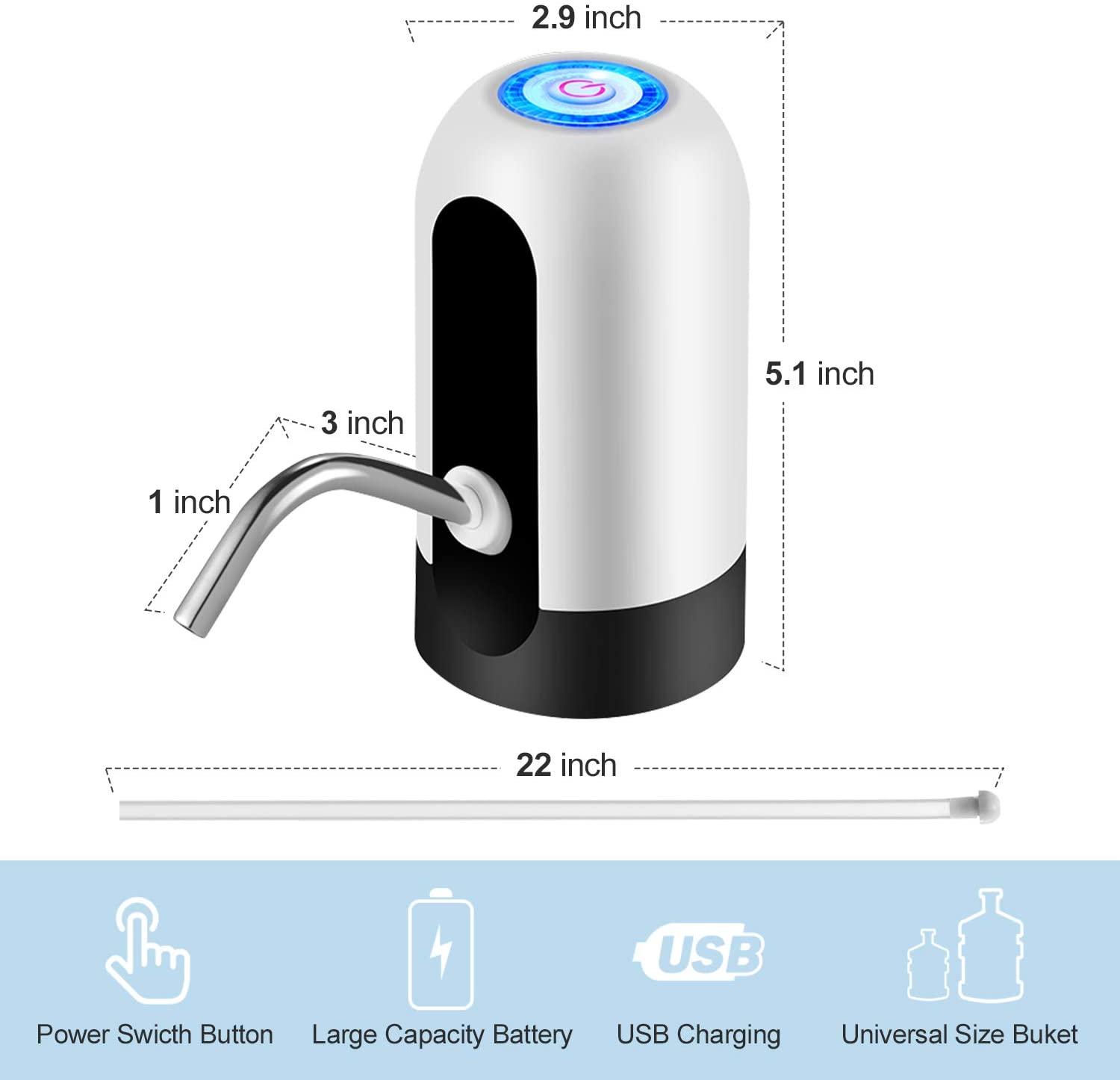 Automatic Water Pump Bottle USB Charging Double Motor Electric Bottle Drinking Water Pump Dispenser Hand%20(8)