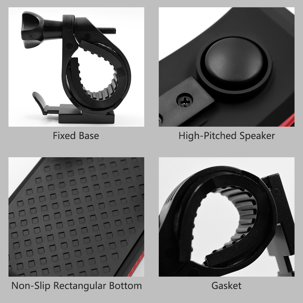 rechargeable bicycle horn lamp with mobile phone bracket (5)