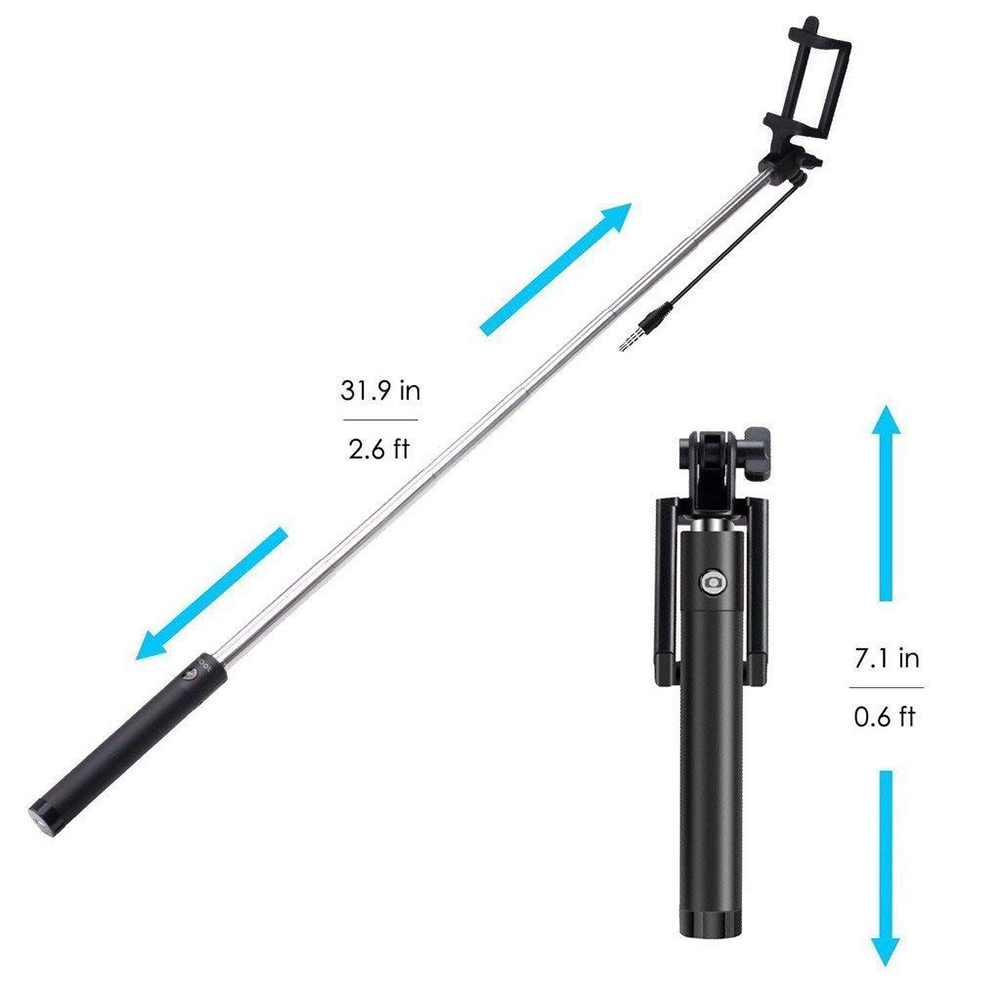 mini monopod with 3.5mm aux cable (4)