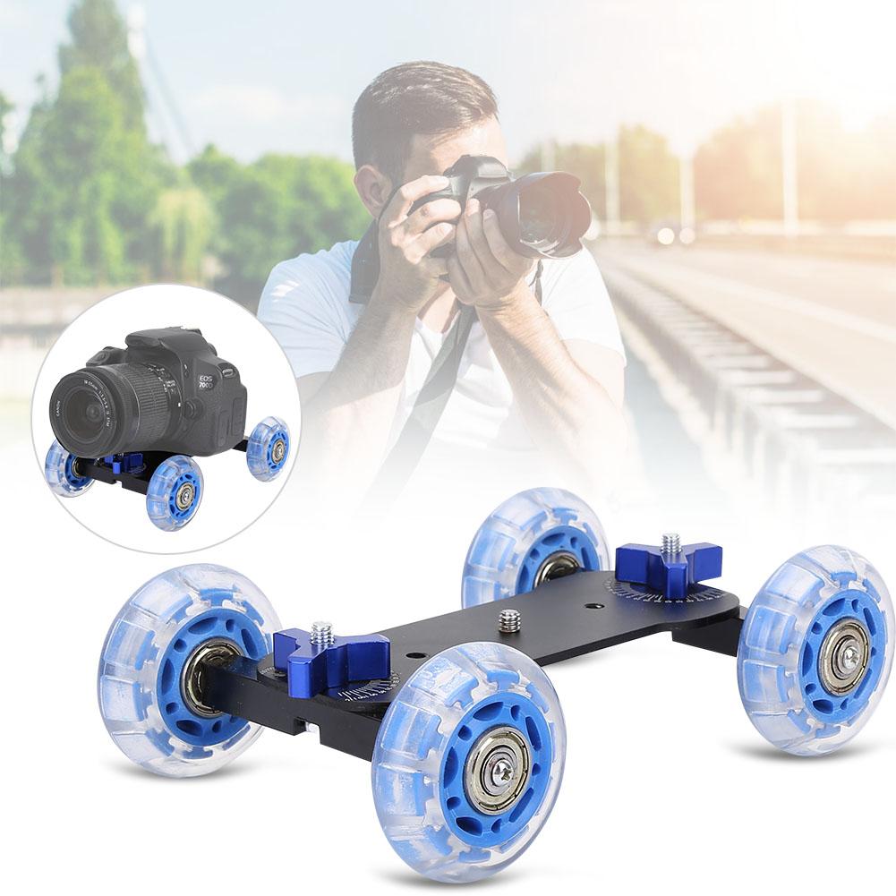 mobile rolling sliding dolly stabilizer skater slider 11 inch articulating magic arm camera rail stand photography car%20(1)