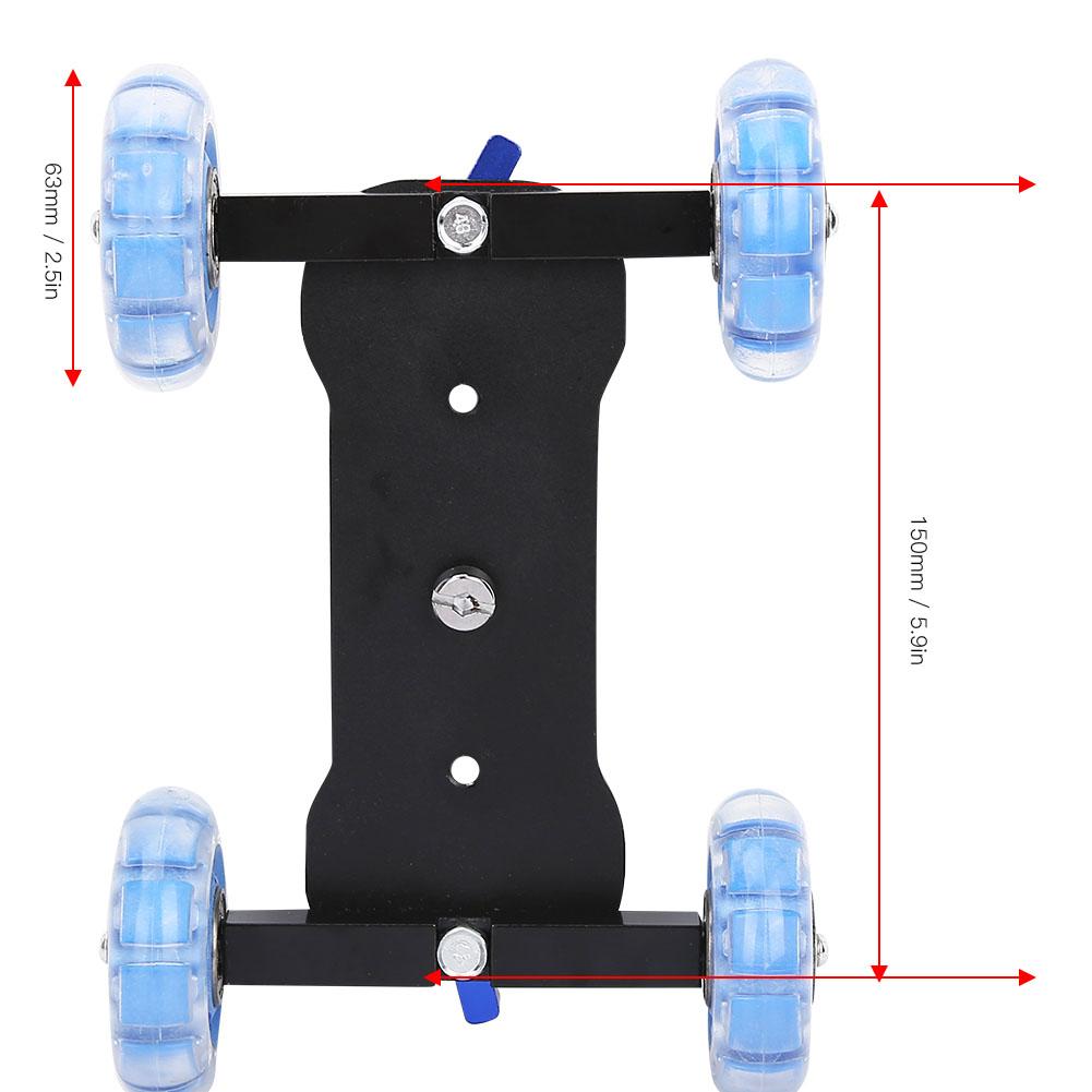 mobile rolling sliding dolly stabilizer skater slider 11 inch articulating magic arm camera rail stand photography car%20(4)