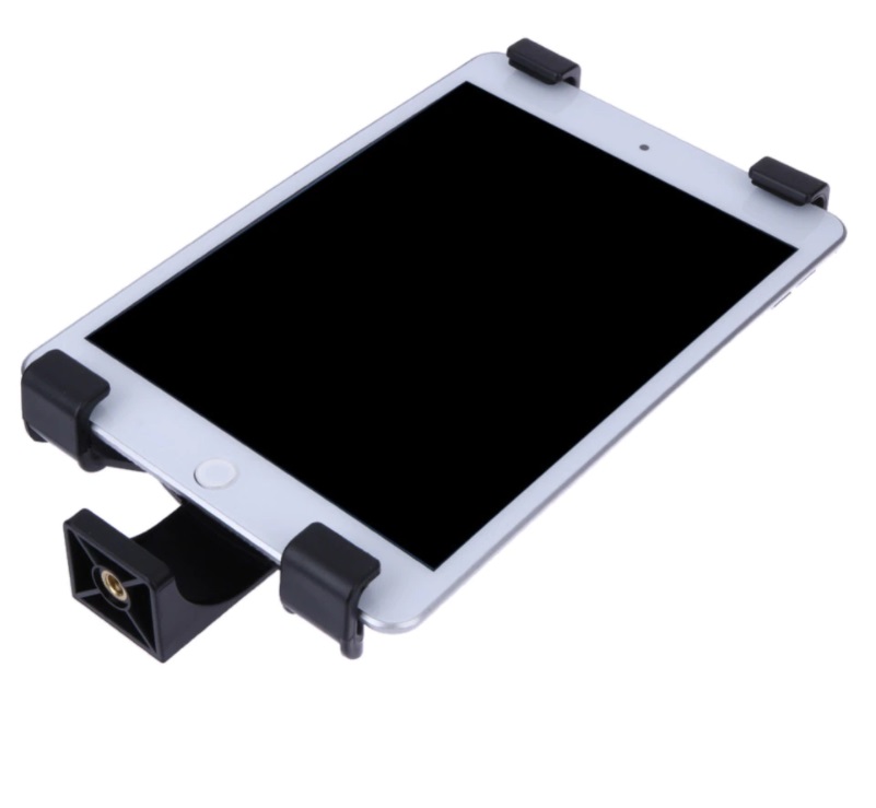 universal tablet tripod mount clamp tripod mount holder bracket clip phone clamp 1 4 thread adapter PK H338%20(2)