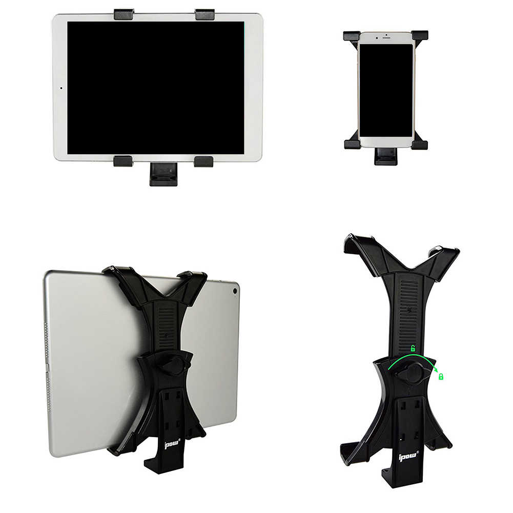 universal tablet tripod mount clamp tripod mount holder bracket clip phone clamp 1 4 thread adapter PK H338 %20(1)