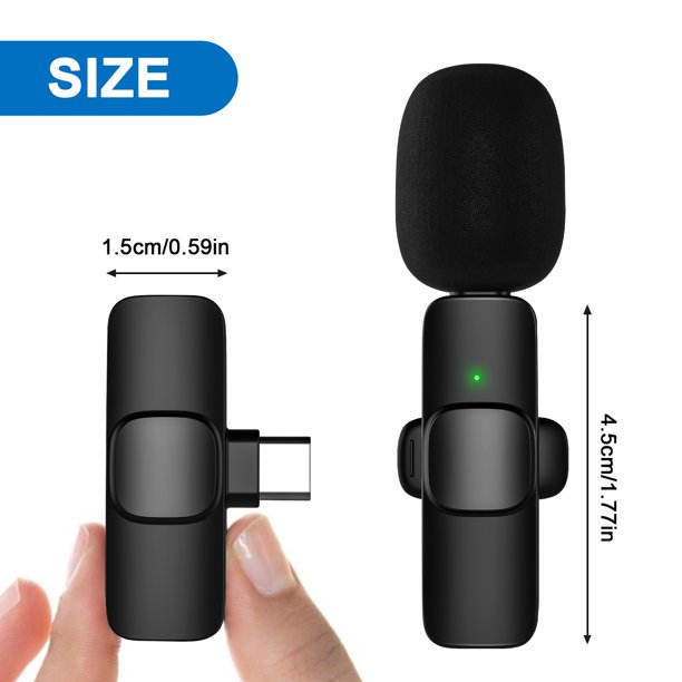 k9 wireless lavalier clip on microphone smartphone