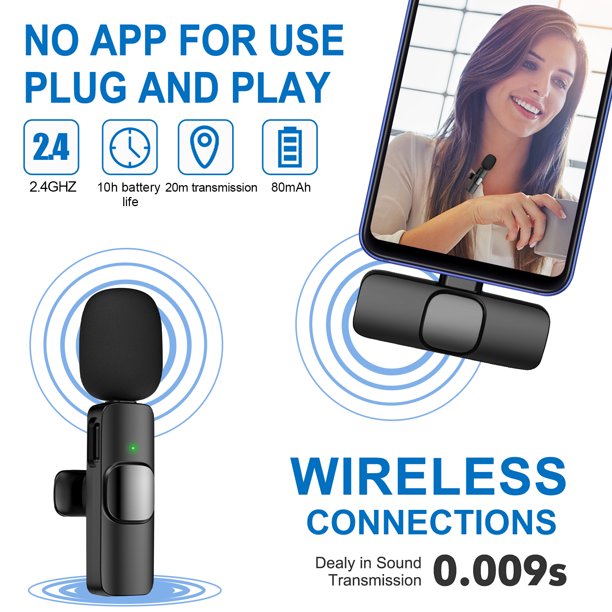 type c k 8 lapel clip wireless microphone for phone%20(1)