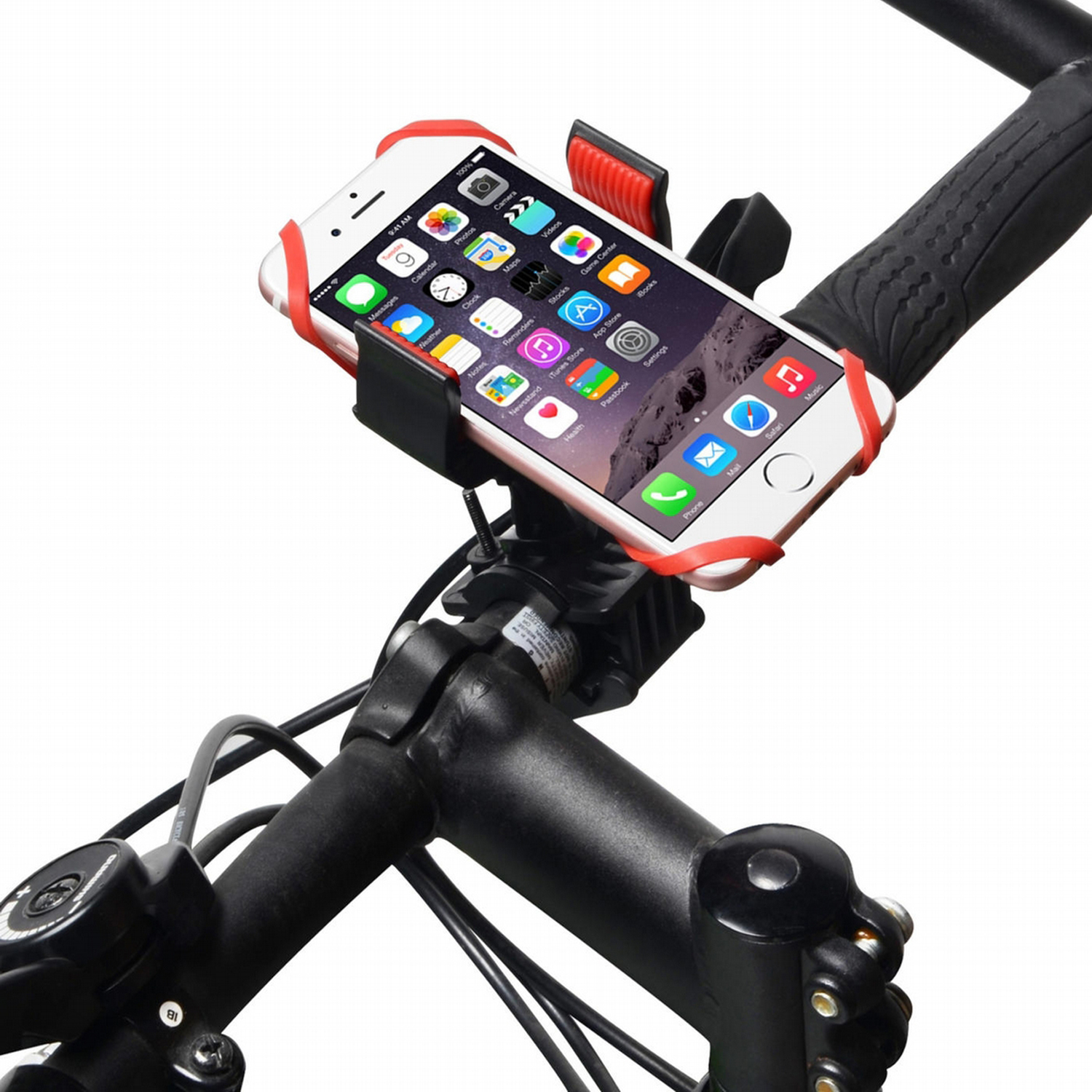 universal bicycle motorcycle phone holder w secure grip 360 adjustable ball head%20(3)