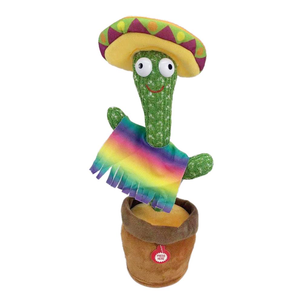 New Electronic Dancing Cactus Singing Talking Dancing Decor for Kid Funny Knitted Fabric Plush Toys%20(12)