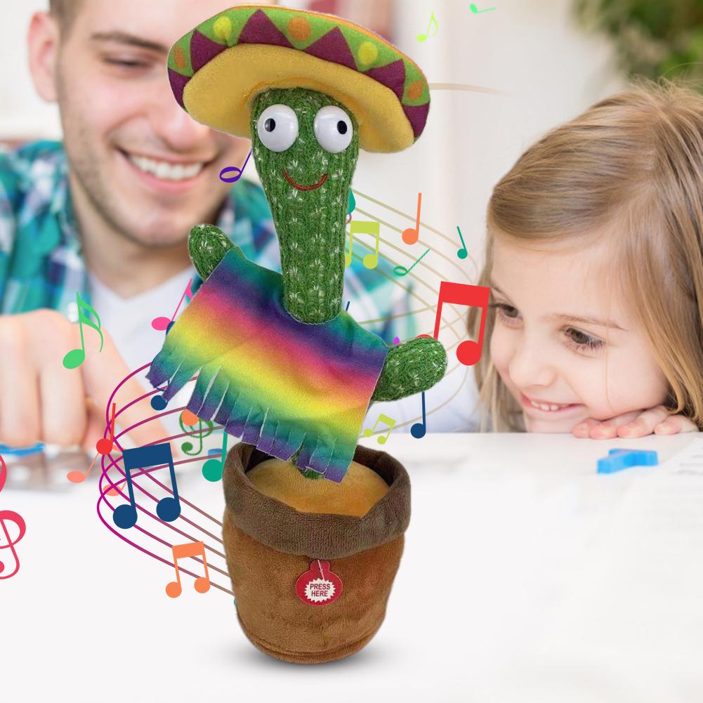 New Electronic Dancing Cactus Singing Talking Dancing Decor for Kid Funny Knitted Fabric Plush Toys%20(4)