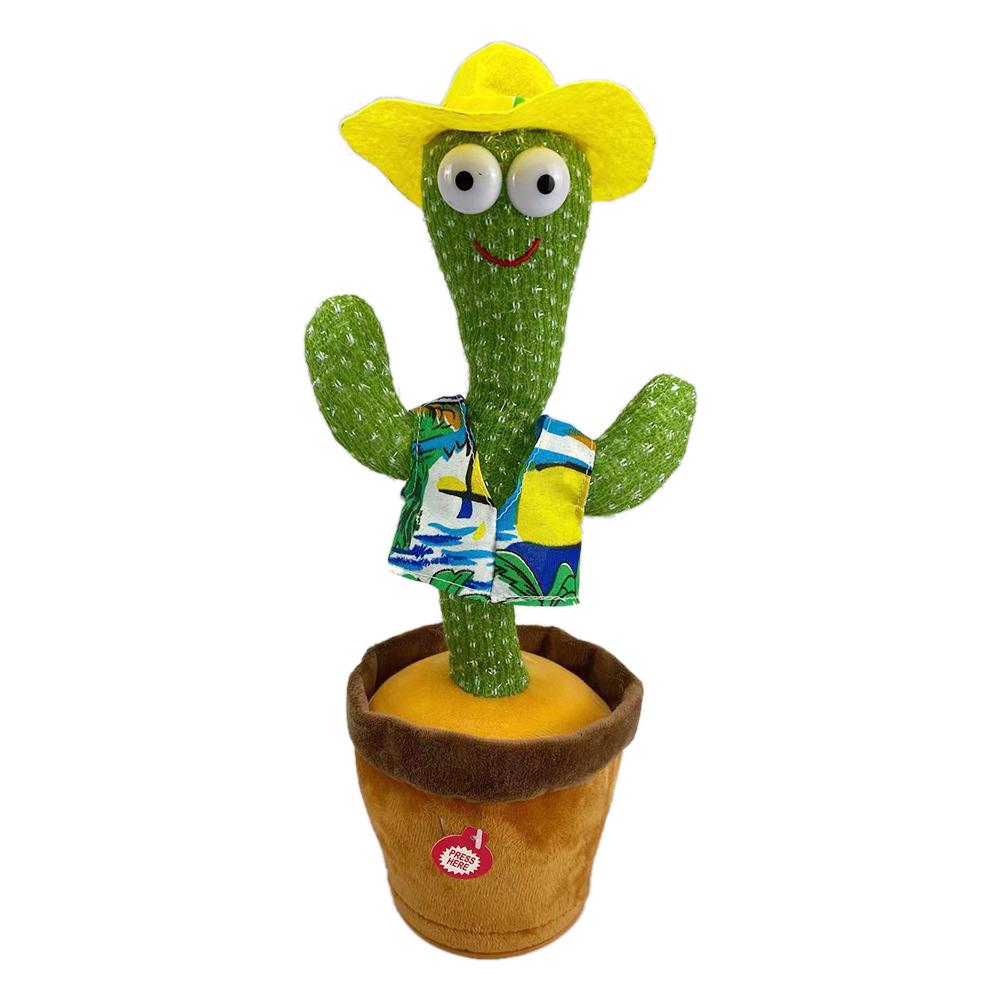 New Electronic Dancing Cactus Singing Talking Dancing Decor for Kid Funny Knitted Fabric Plush Toys%20(9)