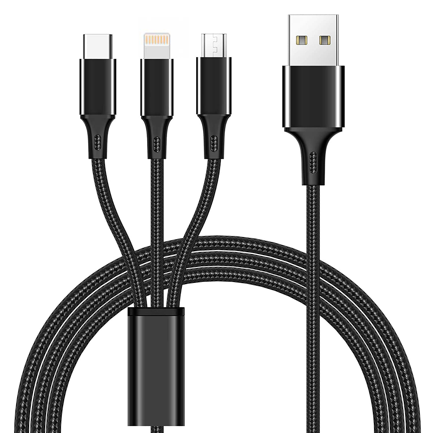 3 in 1 charging cable with Splitter Charging Adapter lightning Micro Type C (3)