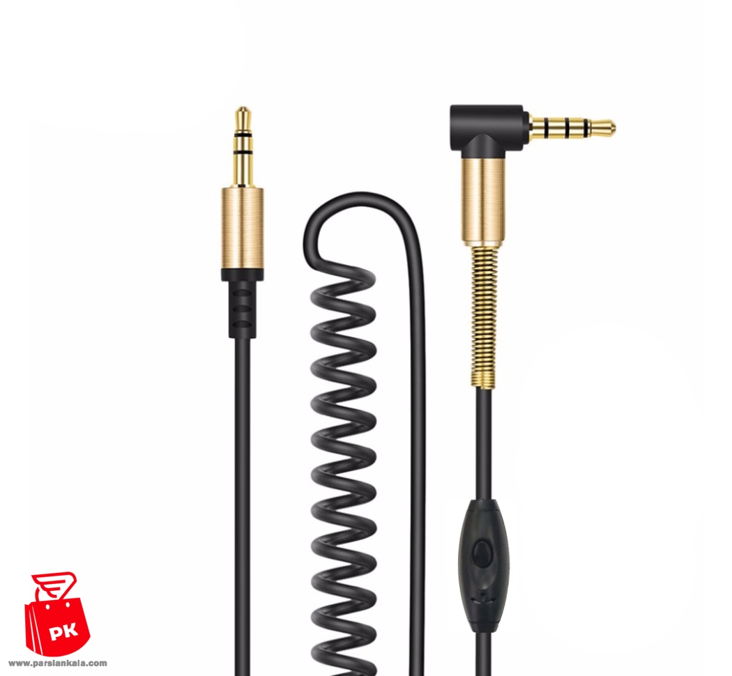 REMAX 3 5mm AUX Audio With Mic Cable 1m 90 Spring