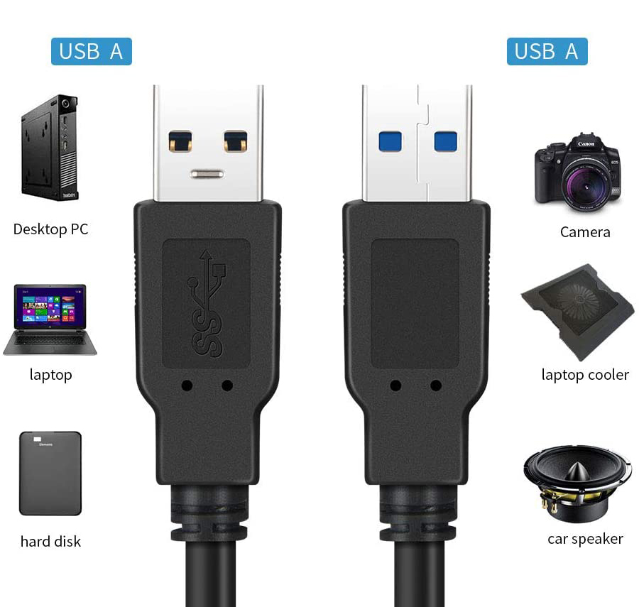 black usb 3 0 up to 5 gbps type a 3 0 extension data cable male to a male%20(3)
