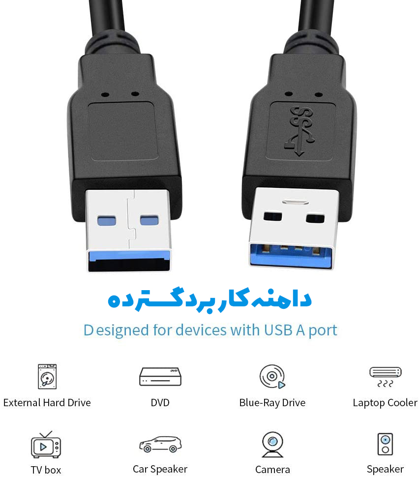 black usb 3 0 up to 5 gbps type a 3 0 extension data cable male to a male (4)