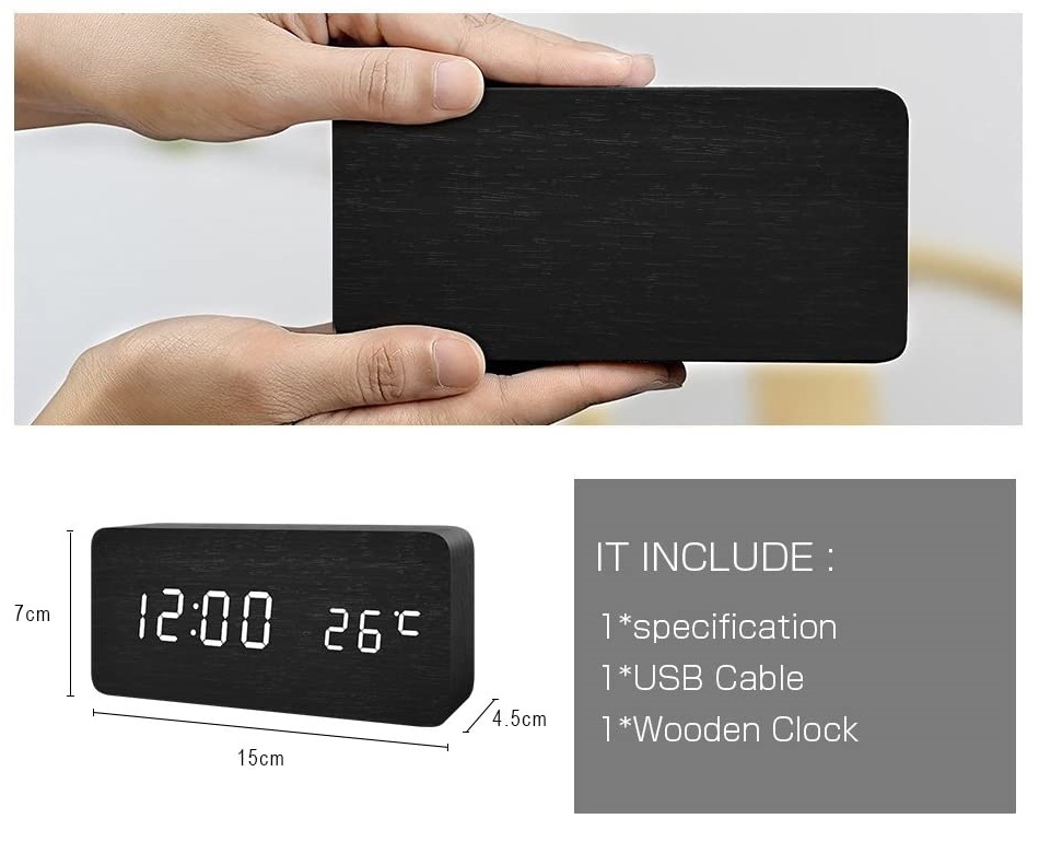 Wood LED Alarm Clock Temperature%20(5)