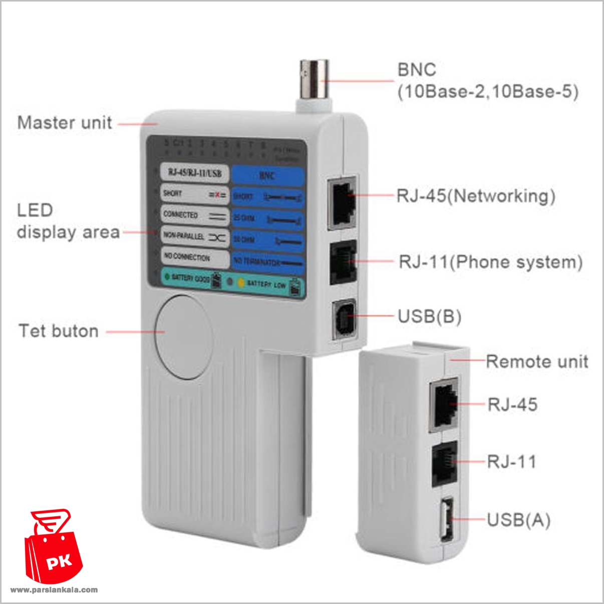 4 in 1 network cable rj45 rj11 usb bnc lan cable cat5 cat6 cable tester%20(6) ParsianKala.IR