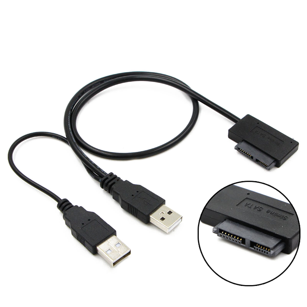 13Pin With External USB2 0 HDD Converter Power Supply For Laptop CD ROM DVD ROM ODD Data Cable Converter%20(3)