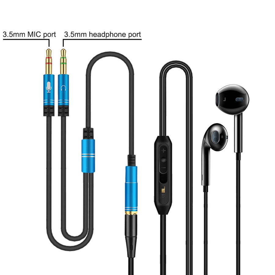 3 5mm Audio Jack Headphone Microphone Splitter Metal PK 918 %20(2)
