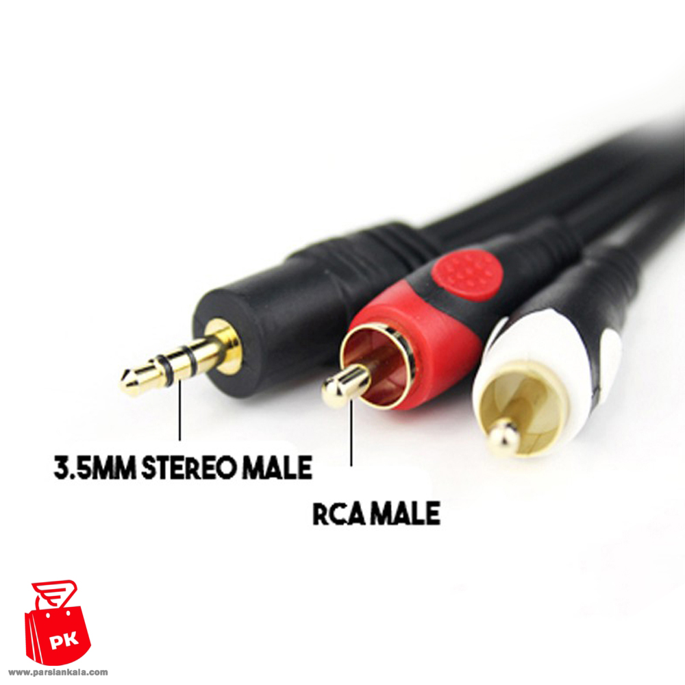 3 5mm stereo plug 2rca cable%20%20(4) ParsianKala.ir
