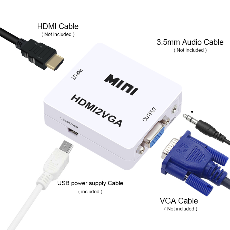Mini HDMI to VGA HDMI2VGA Adapter%20(3)