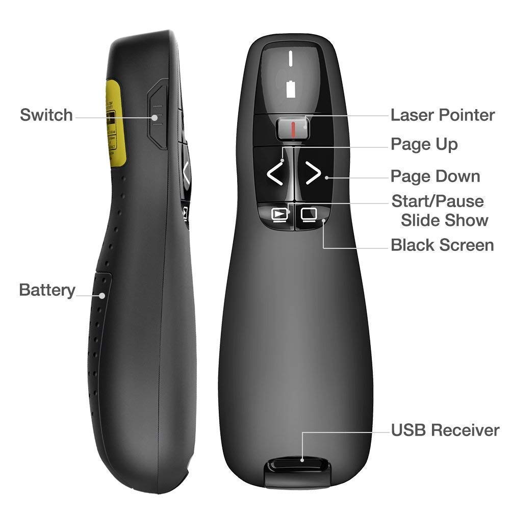 wireless usb presenter pk p400 laser pointer (5)