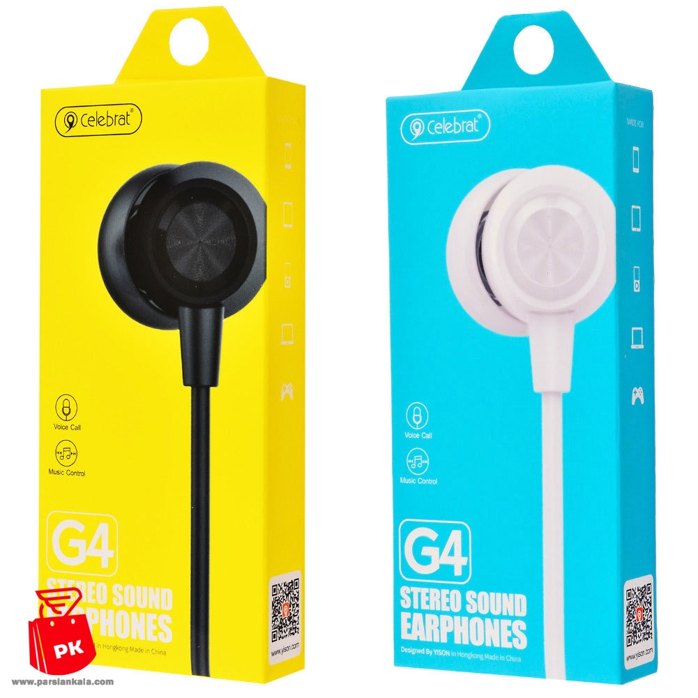Celebrat Earphone G4 with mic stereo headset (1) ParsianKala,com