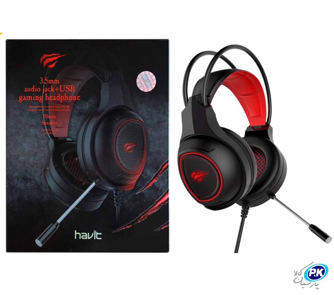 Headset Gaming Havit H2239D Headset Havit H2239 RED LED%20(5) parsiankala.com