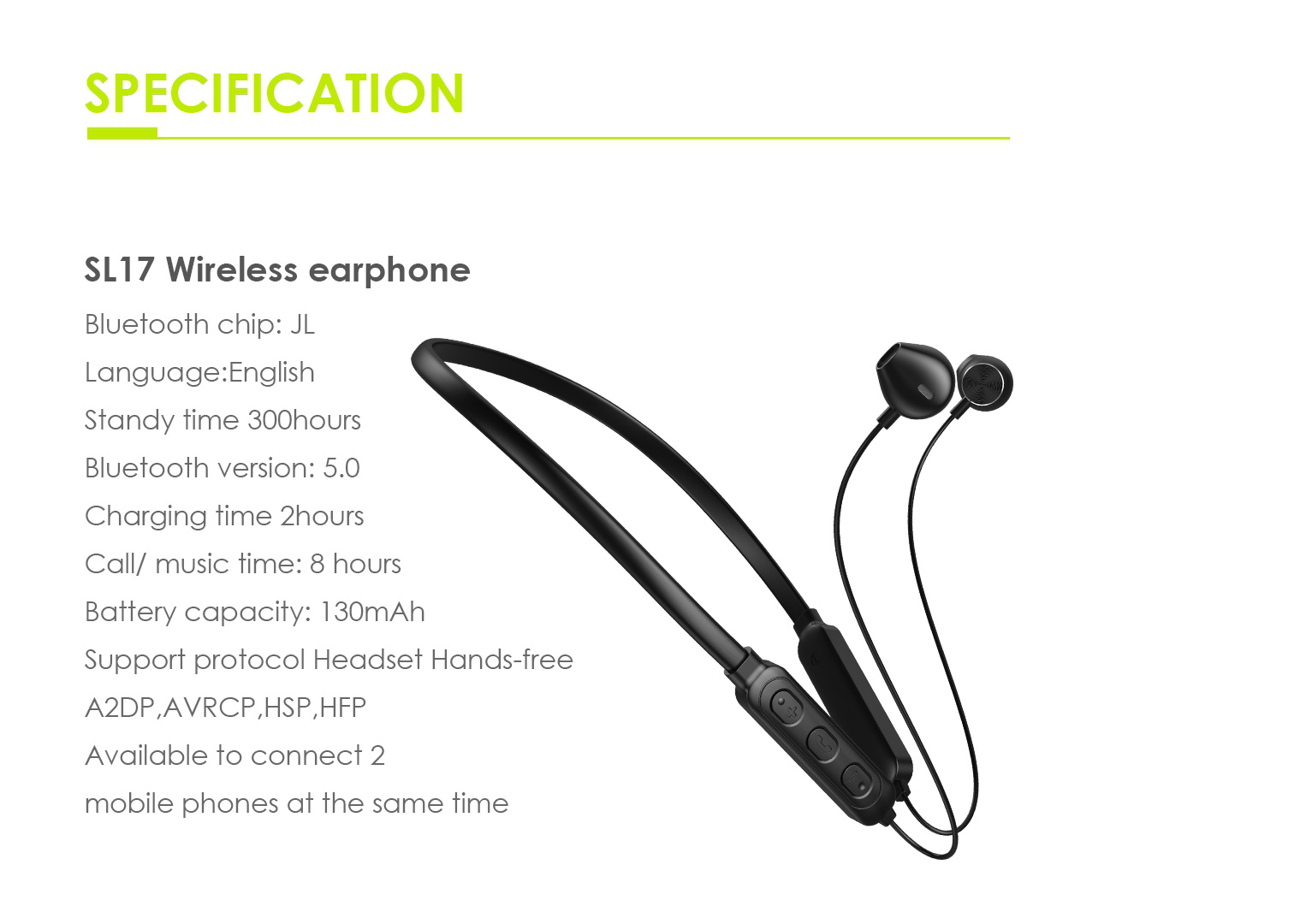 SL17 wireless earphone