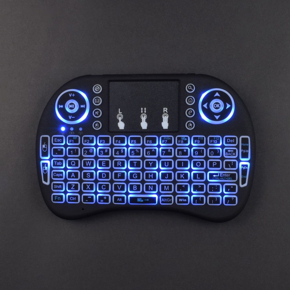 Mini Wireless Keyboard Touchpad 2 4G Colorful Backlit I8 Keyboard Touchpad%20(12)