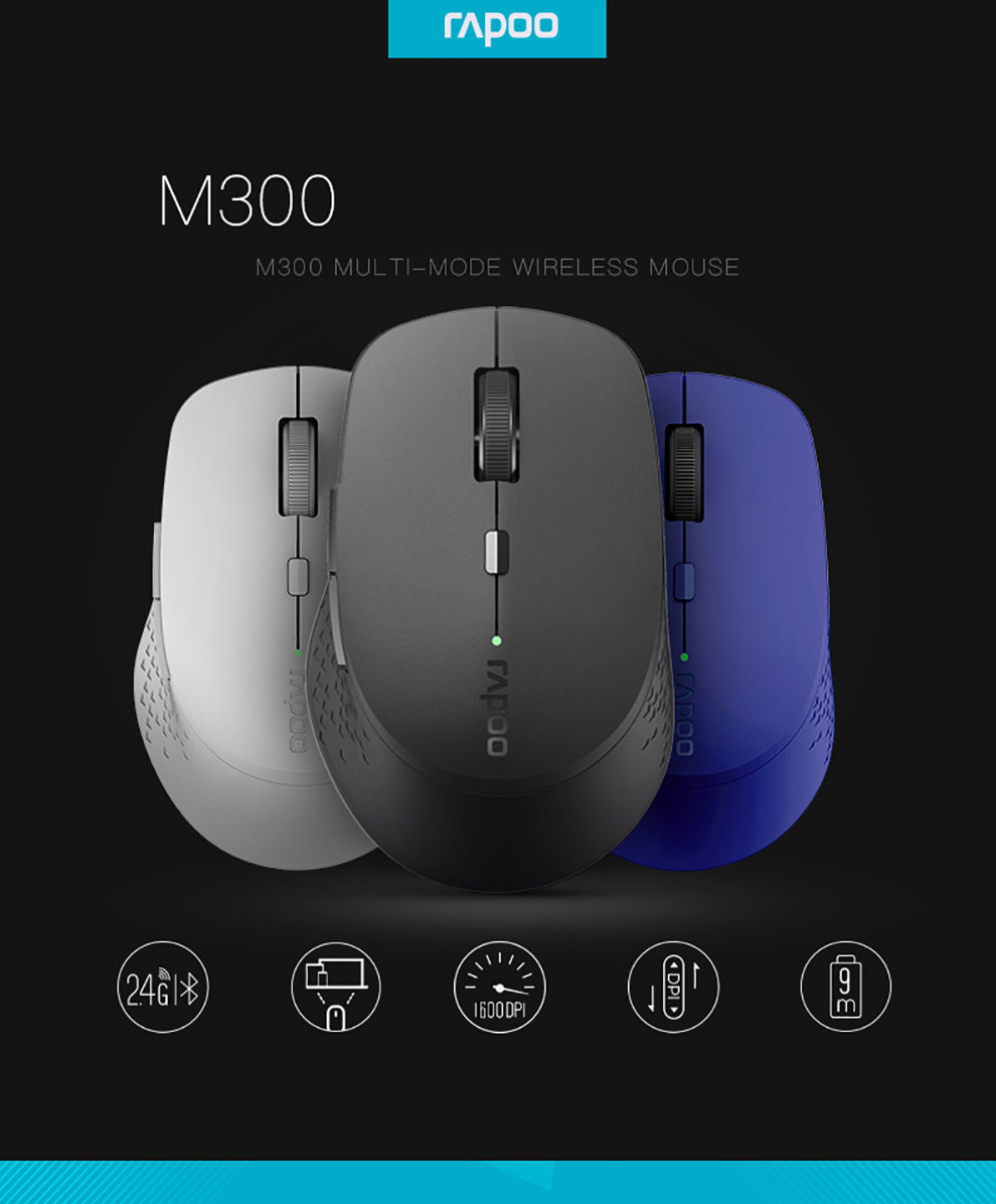 Rapoo M300 Bluetooth Multi Mode Wireless Mouse%20(3)