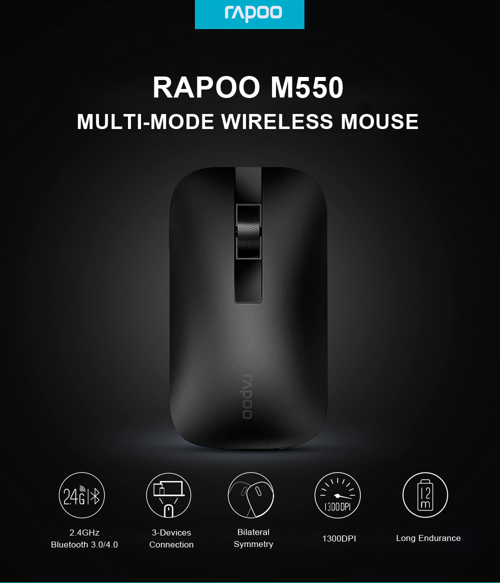 Rapoo M550 Multi mode Wireless Mouse%20(4)