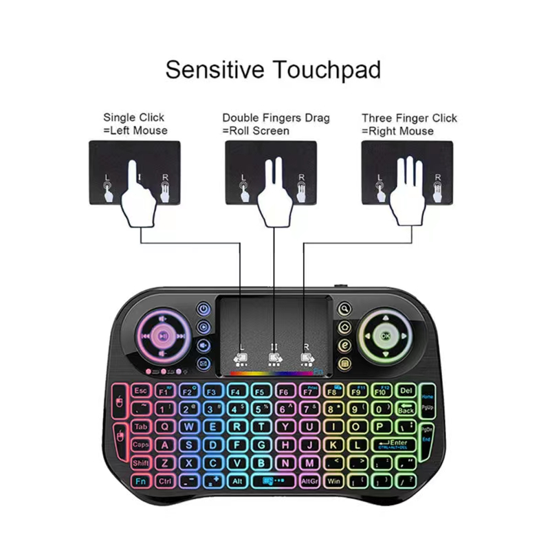 colorful backlight mini keyboard 2 4Ghz wireless i9%20(1)