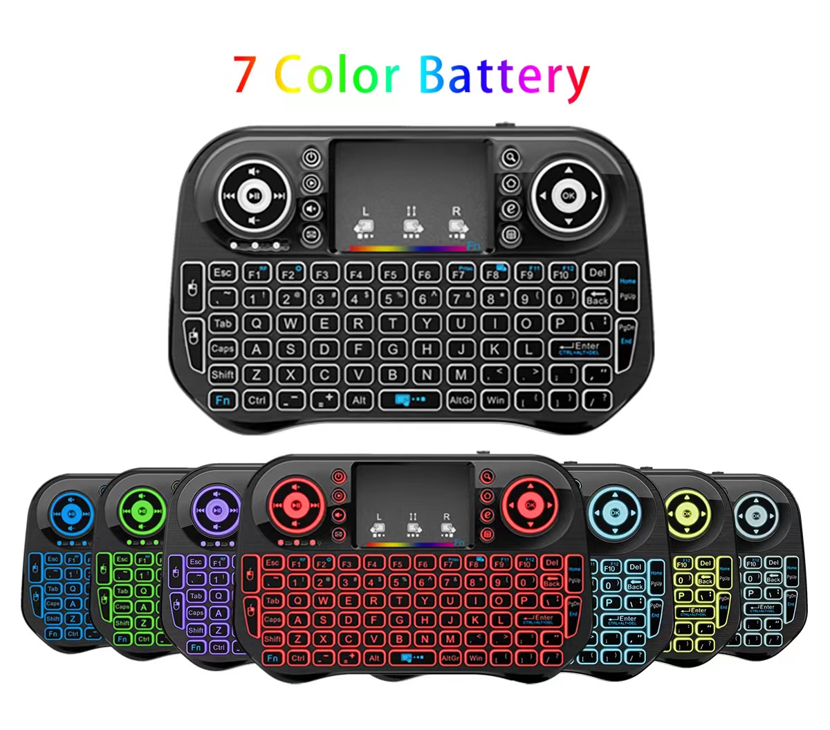 colorful backlight mini keyboard 2 4Ghz wireless i9%20(6)