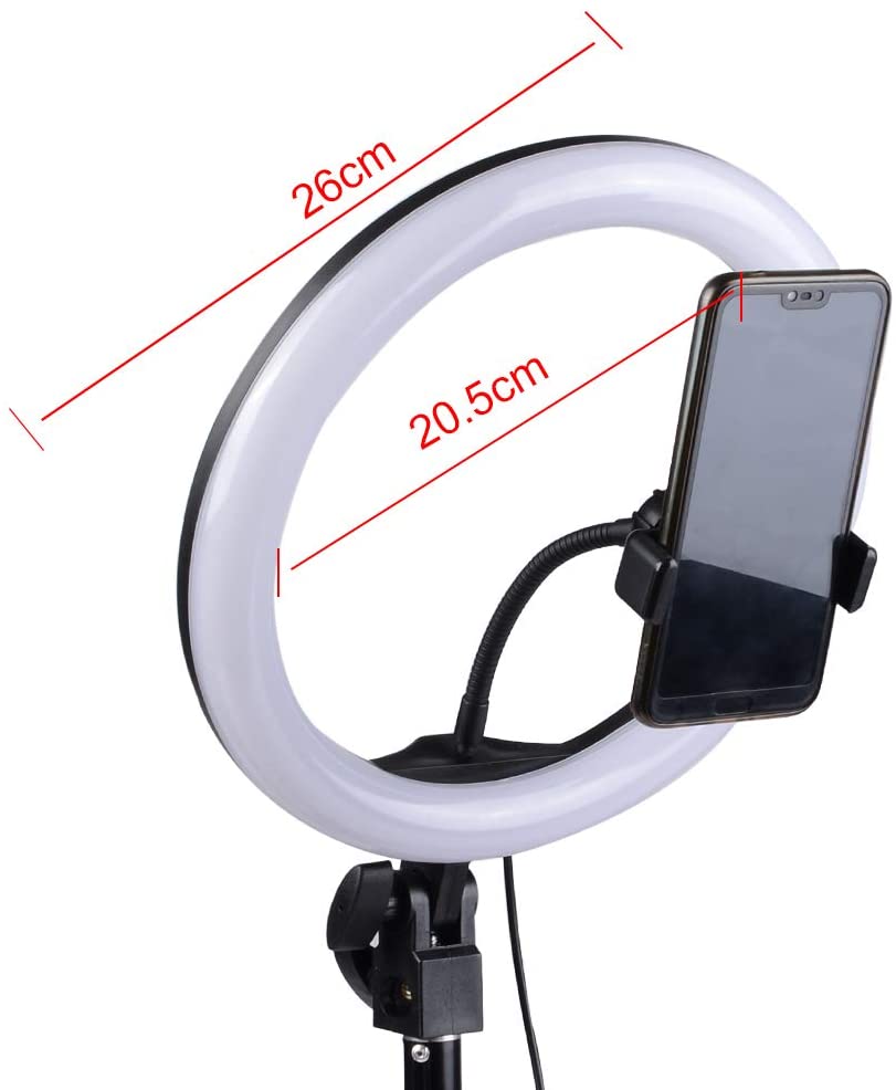 led ring fill light 10 inch 26cm dimmable lamp with usb controller for selfie live stream video vlog photography makeup%20(16)