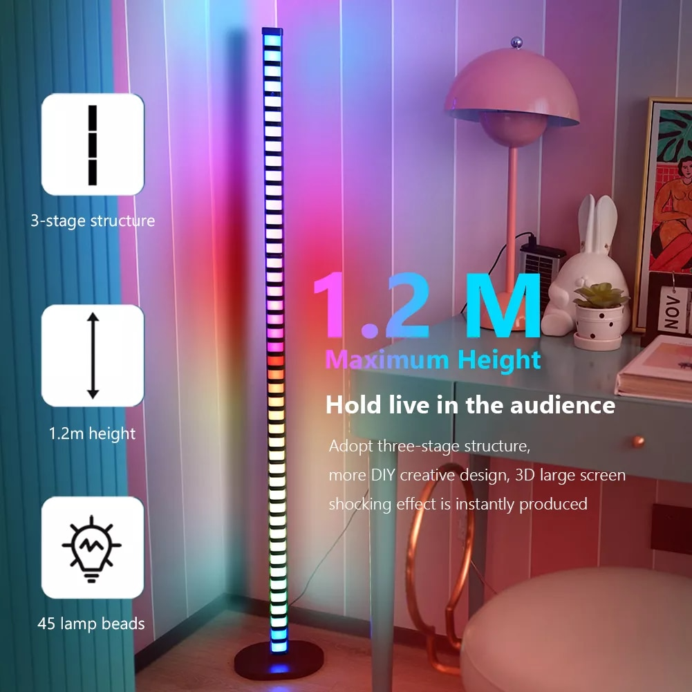 bluetooth led floor lamp rgbic music synchronized turn corner floor lamp app remote control bedroom game room party decoration%20(16)