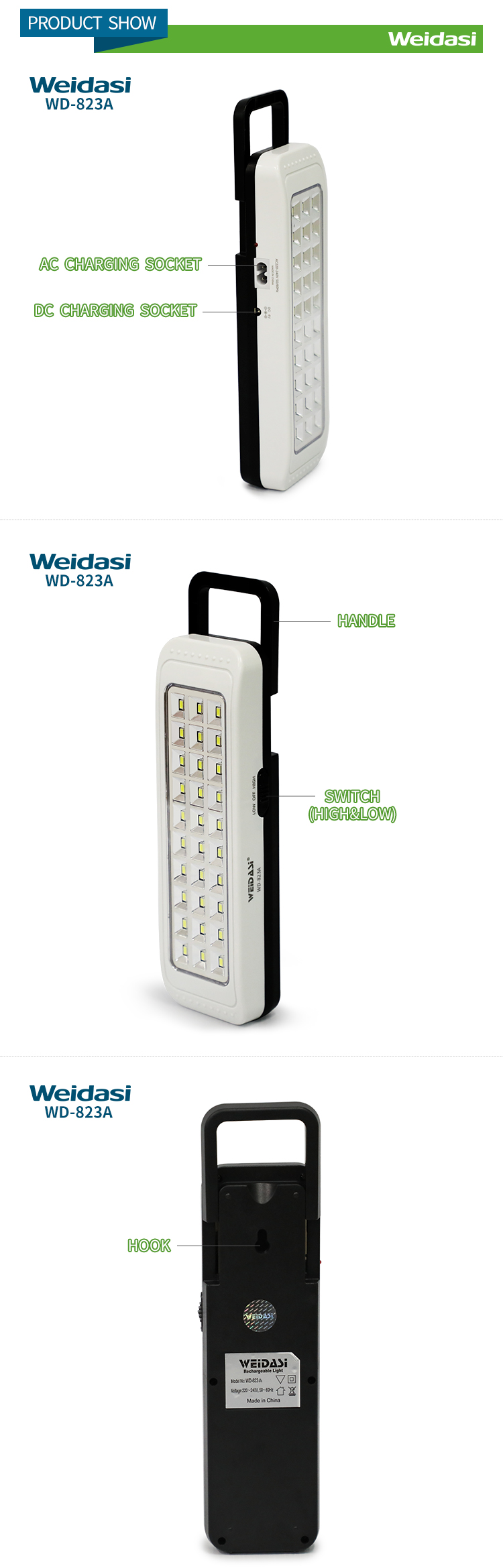 Weidasi WD 823 Emergency light%20(2)