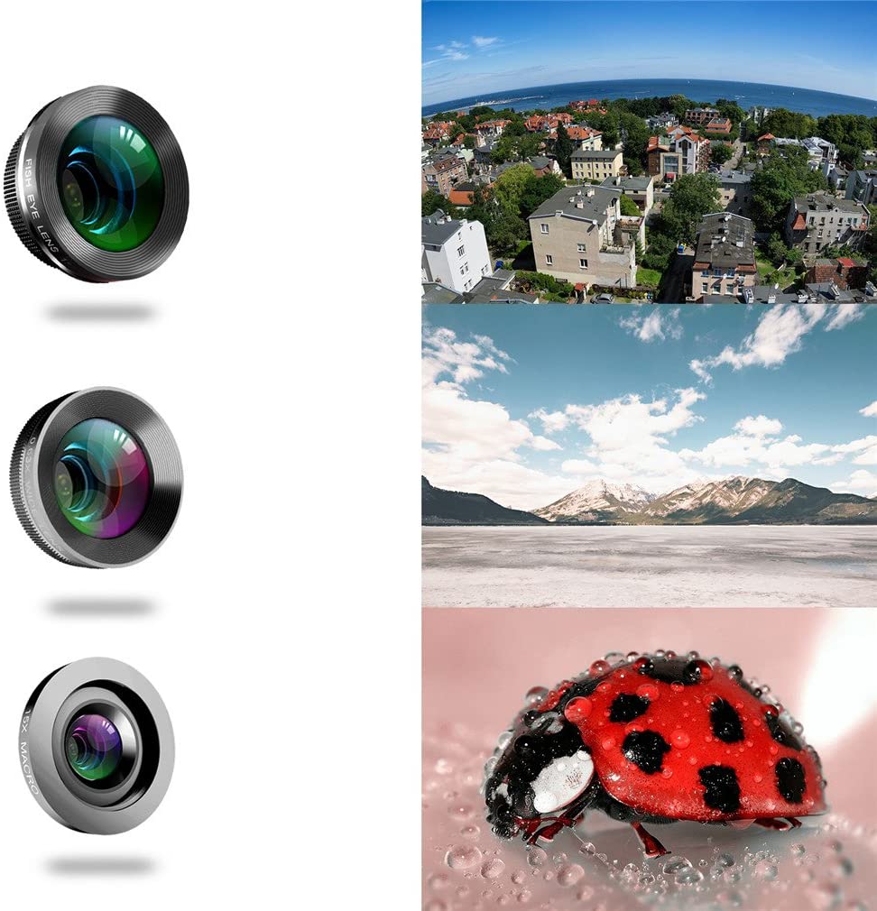 LIGINN 7 in 1 Phone Camera Lens Kit Fish Eye Wide Angle macro Lens CPL Kaleidoscope XH 700%20(10)
