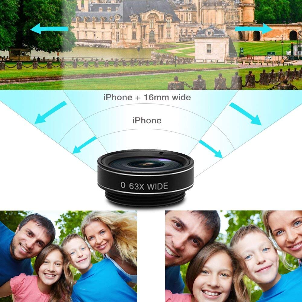 LIGINN 7 in 1 Phone Camera Lens Kit Fish Eye Wide Angle macro Lens CPL Kaleidoscope XH 700%20(15)