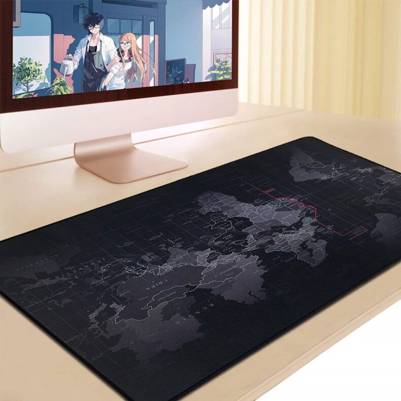 Large Gaming Mouse PadMouse Control Version The World Map Mouse Mat Desk Pad Keyboard Pad Game%20(6)