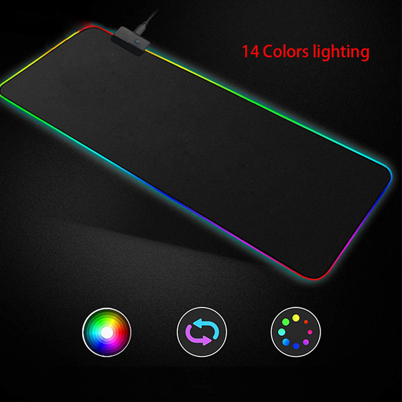 Large Gaming RGB Mouse Pad 14 Colors LED rgb Lighting 1 8M USB Cable Keyboard Mouse%20(1)