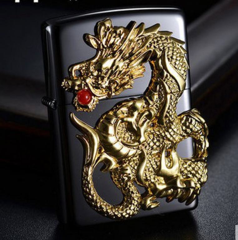 luxury torch turbo lighter golden dragon%20(4)