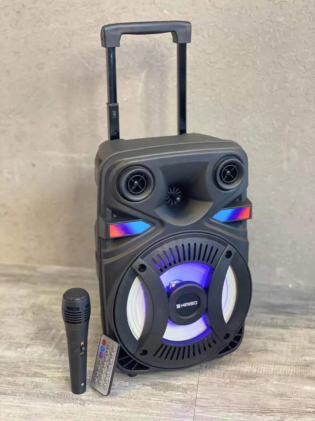 8Inch KIMISO QS4811 Outdoor Portable trolley Speaker DJ Speaker System With LED Light Blue Tooth Speaker%20(4)