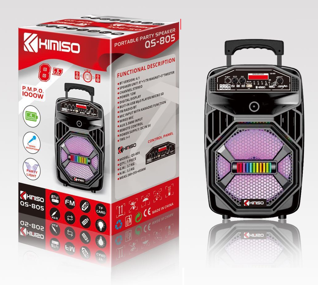 Kimiso QS 805 Portable Speaker Bluetooth and AUX Connection Micro USB Input Digital LED Display%20(4)