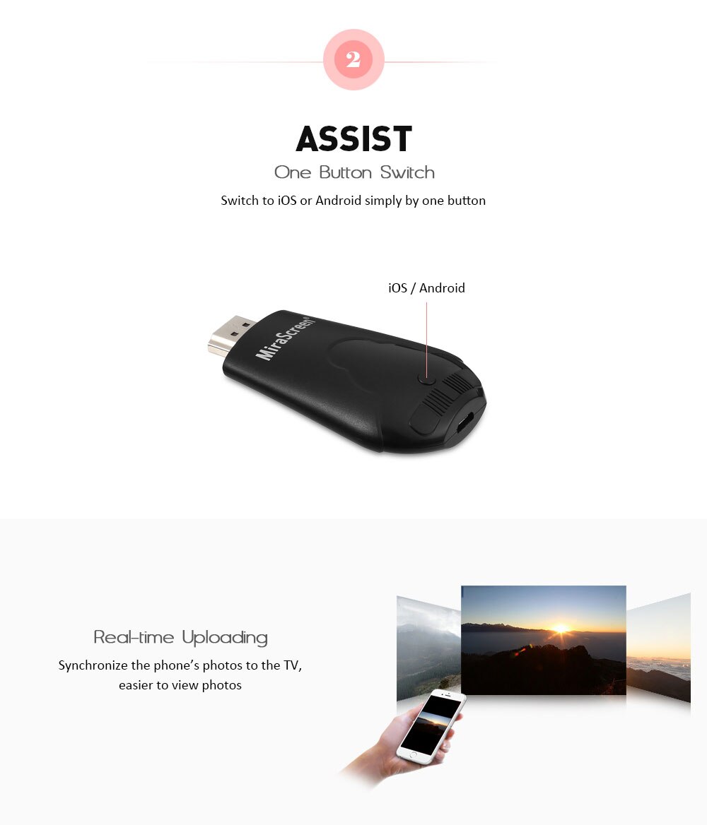 MiraScreen K4 Wireless HDMI Dongle 1080P HD Display Receiver Miracast Airplay Online Mirroring TV Stick%20(7)