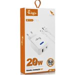 king plus HK 13 travel adapter fast charging 2 ParsianKala.com
