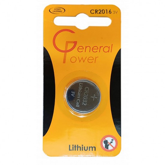 GENERAL POWER CR2016 3V li ion button cell battery ParsianKalacom 550x550 1