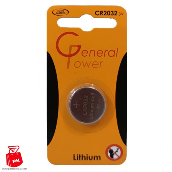 GENERAL POWER CR2032 3V Li ion Button Cell Battery ParsianKala.com 550x550 1