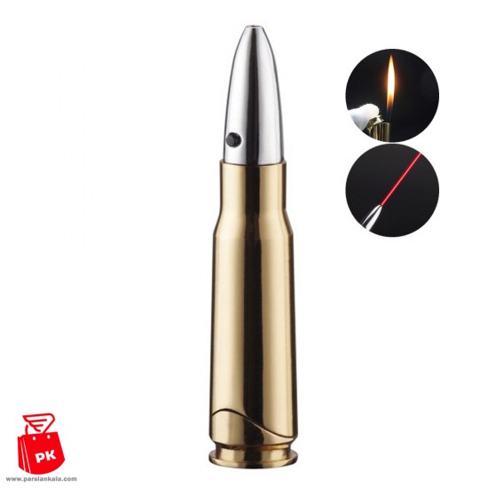 Gas Refillable Bullet Lighter With Laser Pointer 6 ParsianKala.com 550x550 1