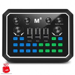 M8 Sound Card Audio Set Interface External Live Microphone Sound Card for Computer Mobile Phone 4 ParsianKala.com 550x550 1