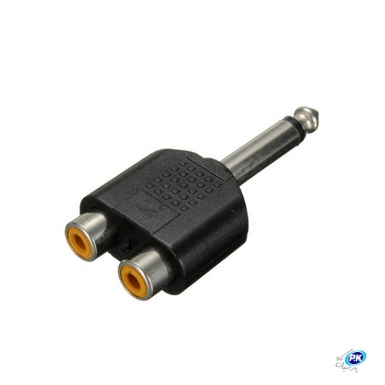 RCA jack connectors to 6.3 mm mono plug connector adapter parsiankala