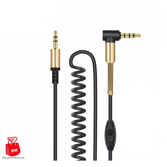REMAX 3 5mm AUX Audio With Mic Cable 1m 90 Spring 550x550 1